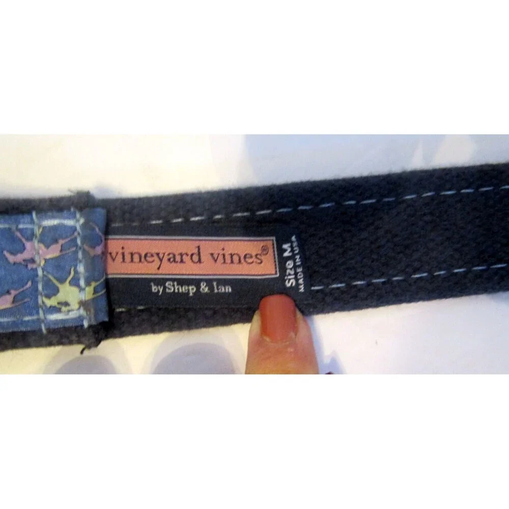 Vineyard Vines Kentucky Derby Canvas Club Belt Equestrian Horse Size M